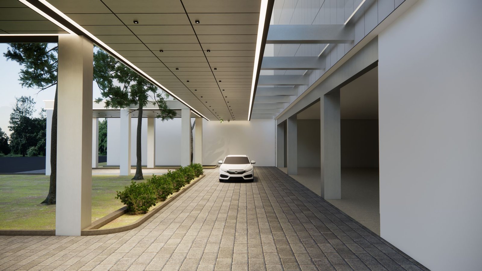 Tampak depan canopy kantor